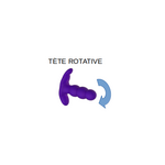 Stimulateur anal télécommande  tete rotative NALONE-4