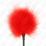 plumeau-rouge-manche-court-27cm