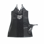 robe-noire-dentelle-simili-cuire-7