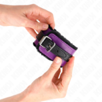 menottes.violette.noires.kink.réglables.4