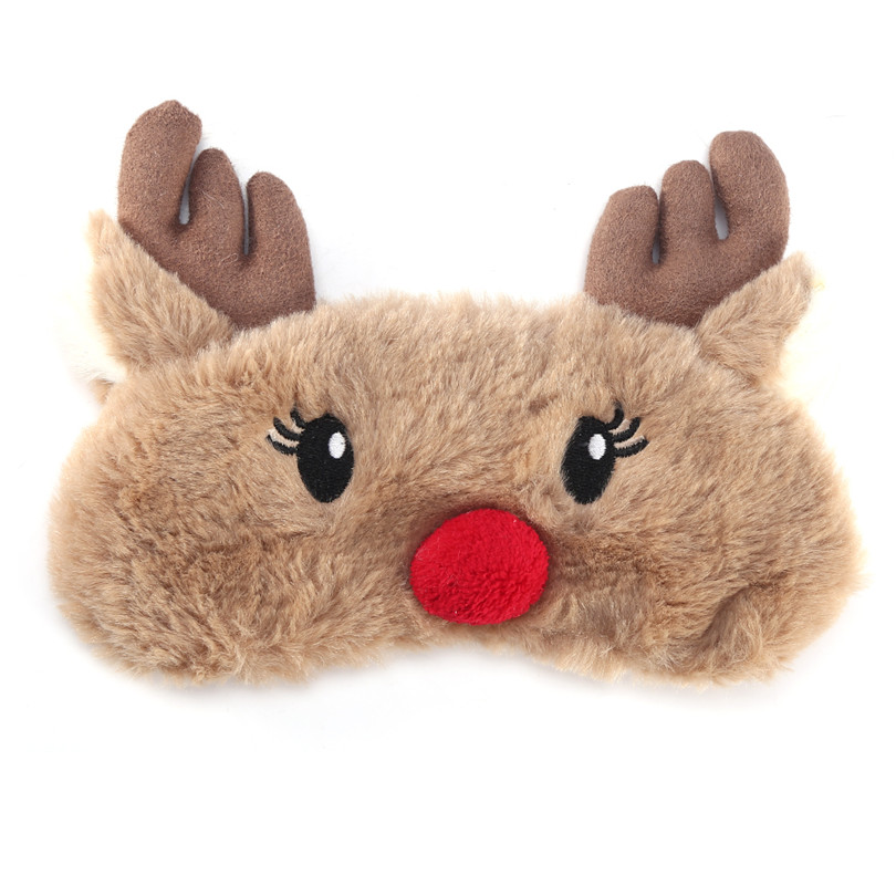 Cute-Animal-Eye-Cover-Sleeping-Mask-Eyepatch-Bandage-Blindfold-Christmas-Deer-Winter-Cartoon-Nap-Eye-Shade