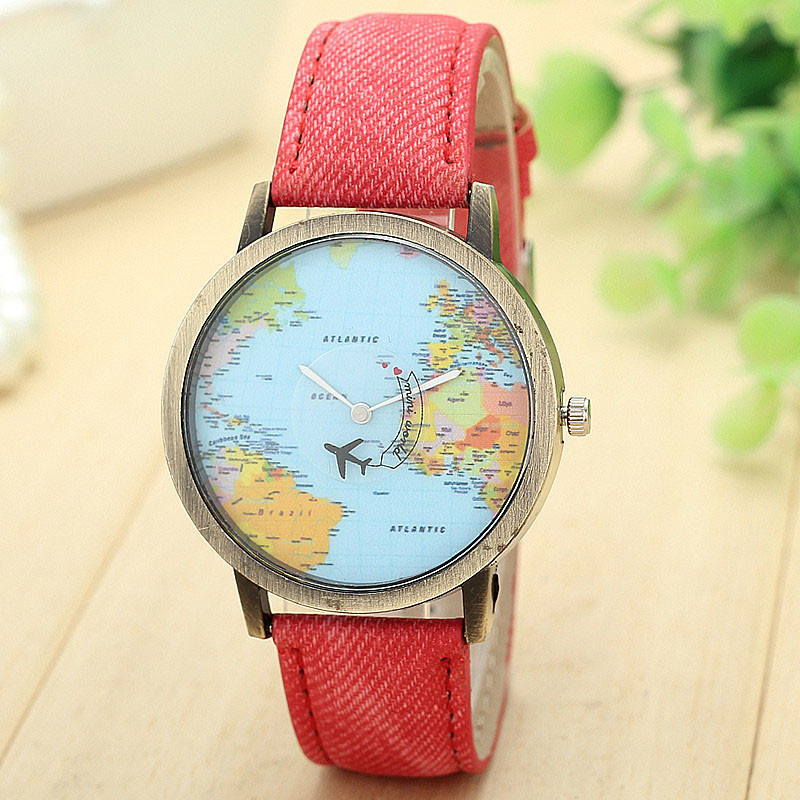 Fashion-Global-Travel-By-Plane-Map-Men-Women-Watches-Casual-Denim-Quartz-Watch-Casual-Sports-Watches