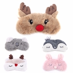 Cute-Animal-Eye-Cover-Sleeping-Mask-Eyepatch-Bandage-Blindfold-Christmas-Deer-Winter-Cartoon-Nap-Eye-Shade
