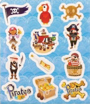 12 Stickers Les Pirates