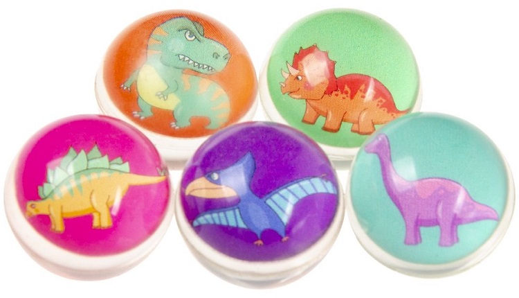 5 Balles Rebondissantes Dinosaure