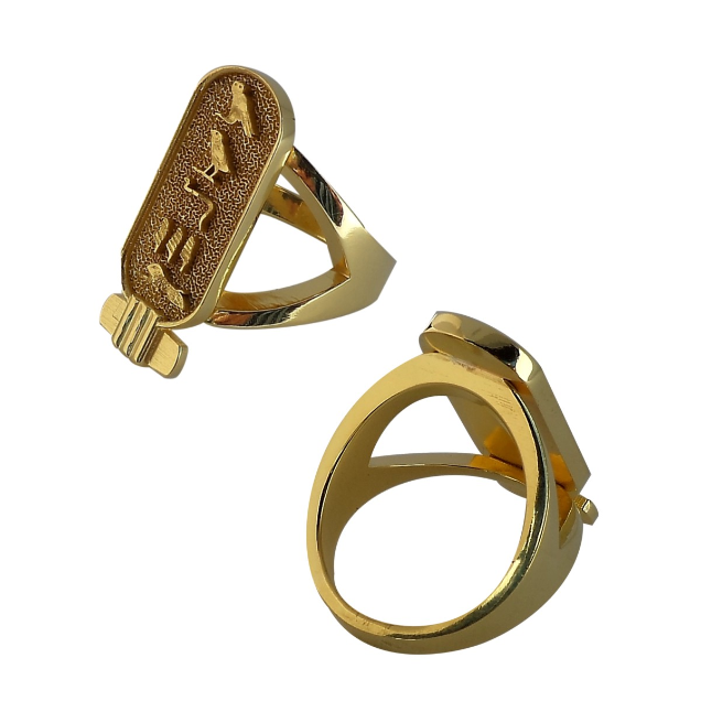 Bague cartouche or - Collection OR - Bagues(1)