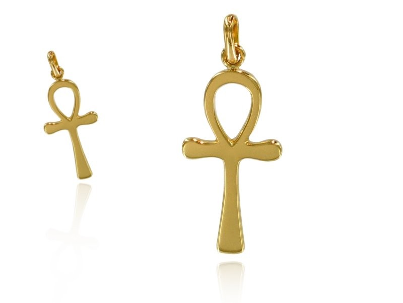 croix ankh or jaune 18 K par Michel Comte artisan joaillier créateur _ FRANCE