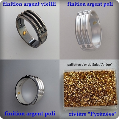 Bague ATLANTE / or natif de rivière