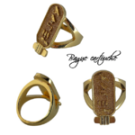 Bague cartouche or - Collection OR - Bagues