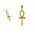 croix ankh bronze dorée