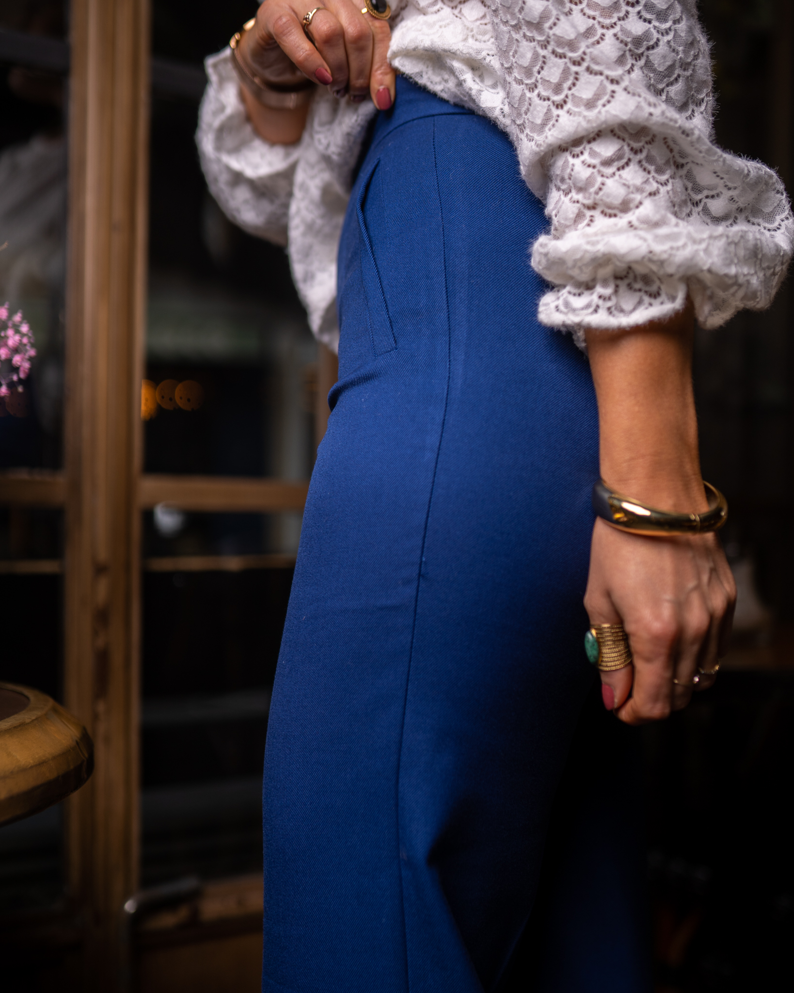 Marinette-Pantalon bleu roi
