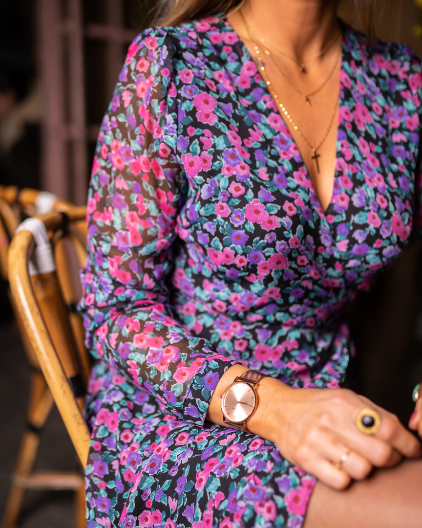 Flora-Robe portefeuille fleurie - Robes & Jupes - Catalleya et ses merveilles