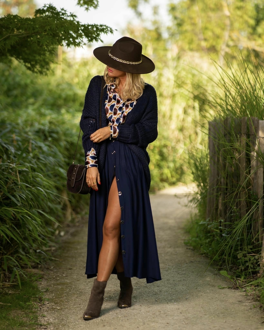 Acanthe Jupe in Marine