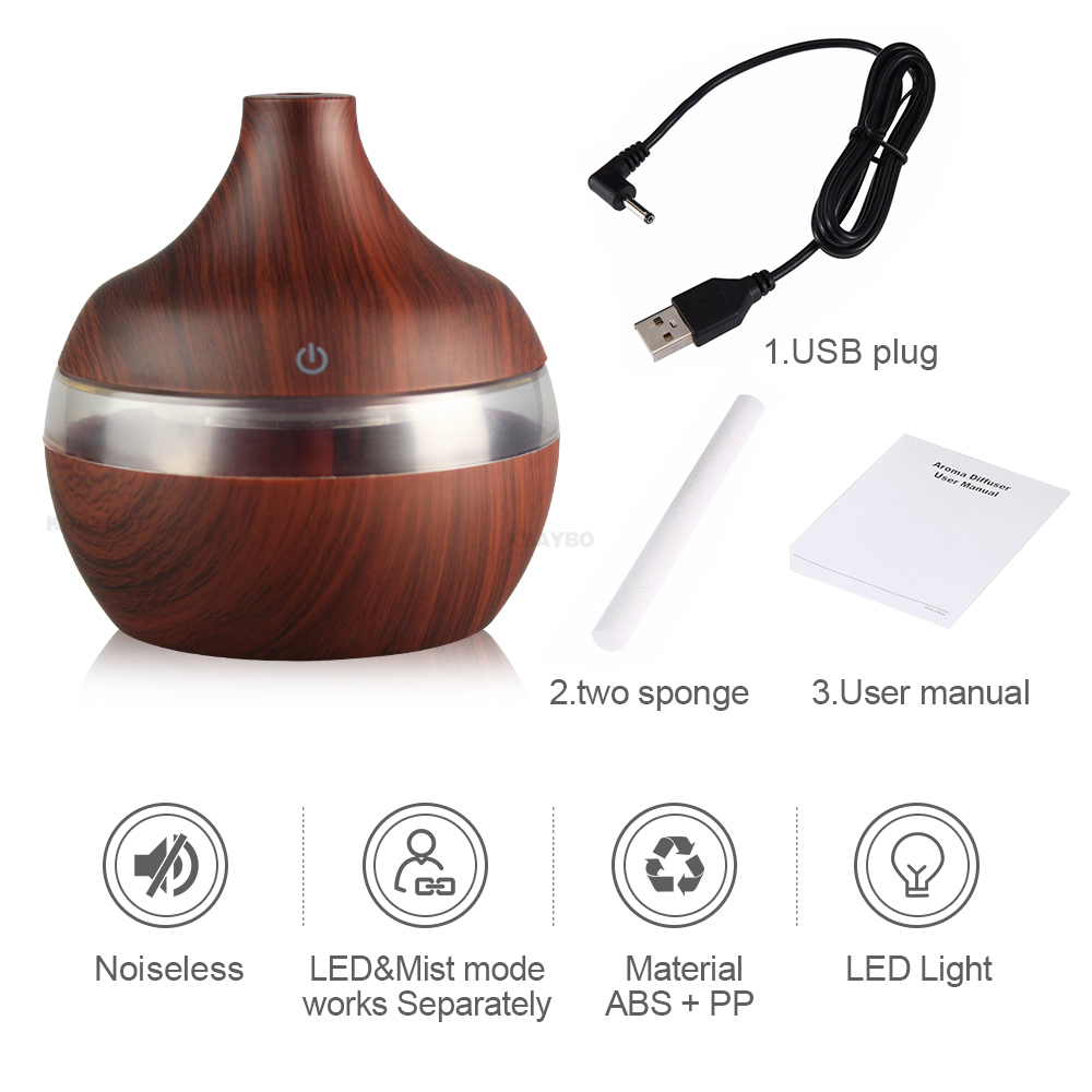 Ejoai-USB-Ar-me-Humidificateur-Aromath-rapie-Bois-Grain-7-Couleur-LED-Lumi-res-lectrique-Aromath