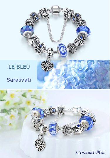 Bracelets à Charms « Sarasvatī »  esprit Bohème en plaqué Argent-5