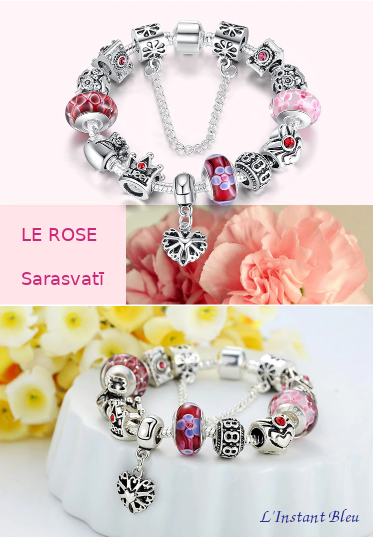 Bracelets à Charms « Sarasvatī »  esprit Bohème en plaqué Argent-9