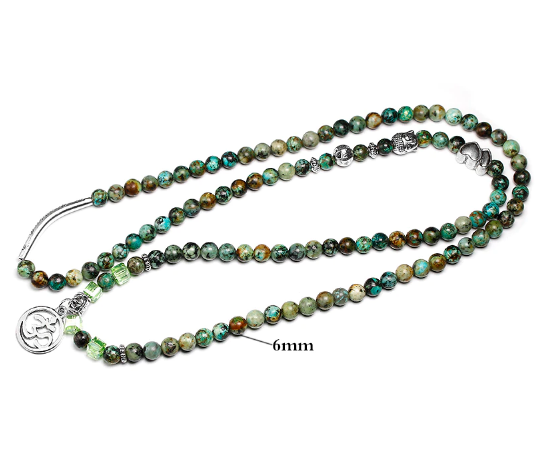 Bracelet bohème « Lakṣmaṇā » –Turquoise Africaine-8