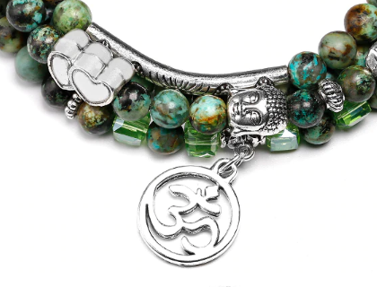 Bracelet bohème « Lakṣmaṇā » –Turquoise Africaine-7