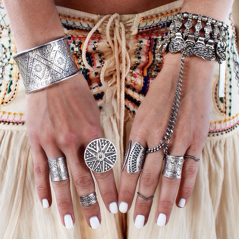 Yumfeel-Unique-cadeaux-de-no-l-bijoux-bague-Antique-argent-plaqu-Vintage-Boho-bijoux-bague-de