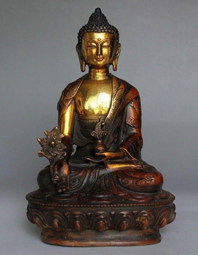 Statue bouddha en bois du Maitreya rieur - Artisan d'Asie