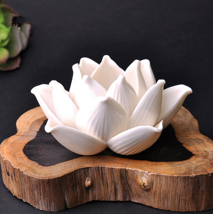 Bougeoir en Céramique « Fleur de Lotus »