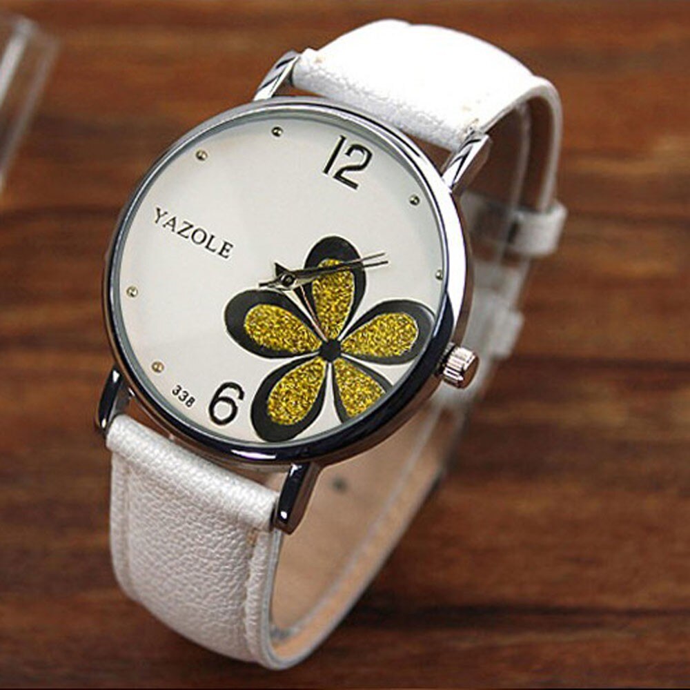 Femmes-montres-fleur-mode-cuir-analogique-Quartz-Vogue-montre-bracelet-en-cuir-bracelet-horloge-Couple-montres