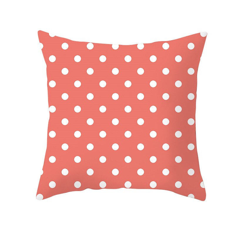 Rose-vivant-corail-Orange-oreiller-Polyester-housse-de-coussin-toile-de-mer-rayure-imprimer-encore-oreiller