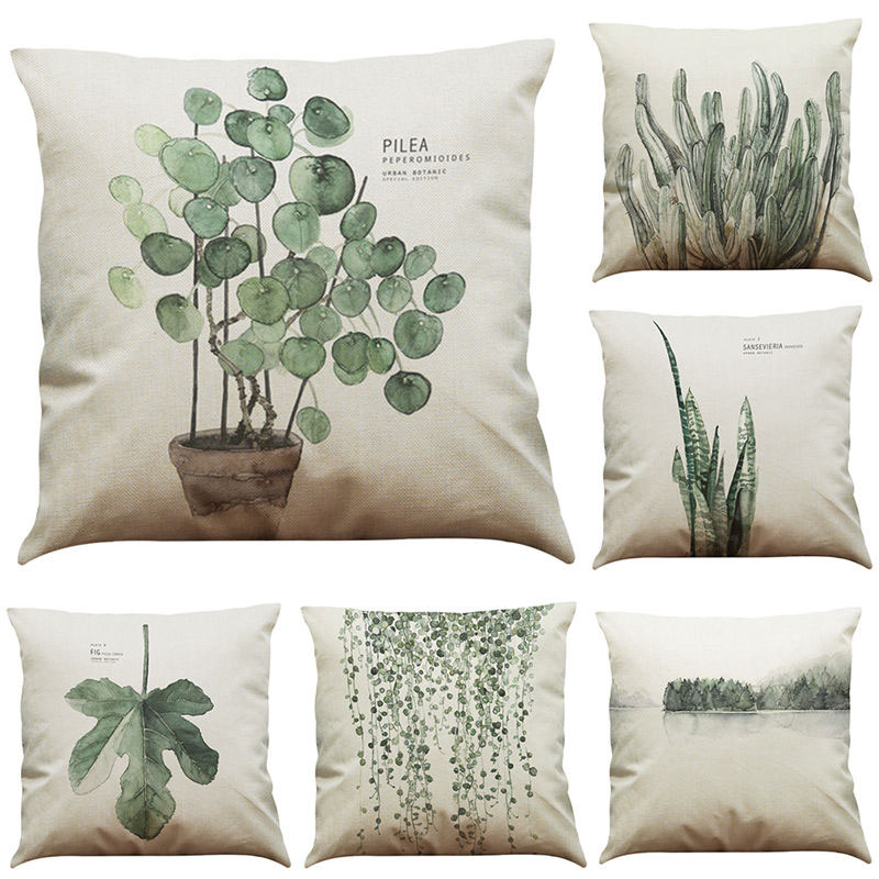 Housse de Coussin Nature « Sāttva » en Lin et Coton