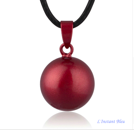 Bola « Shushumna» Appeleur d’Ange 18 mm-Rouge métallisé