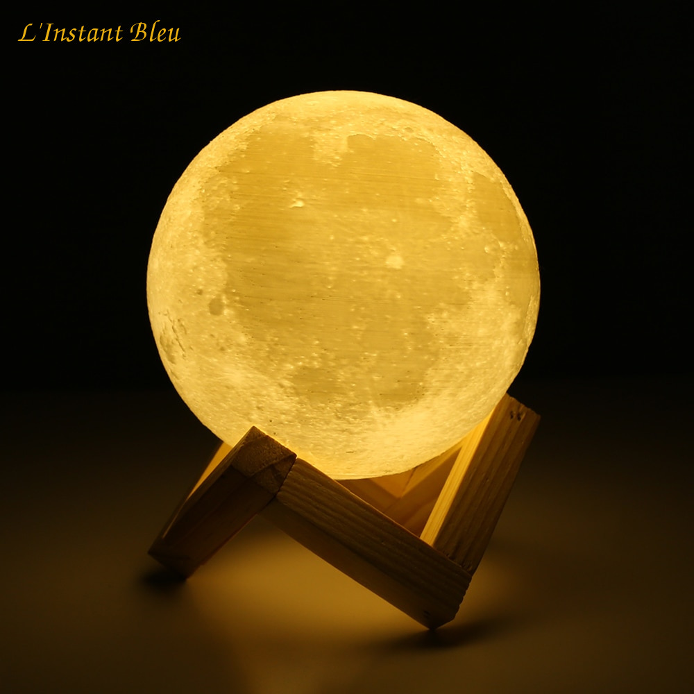 Lampe Lune 3D Tactile « Chaṇdravandā »