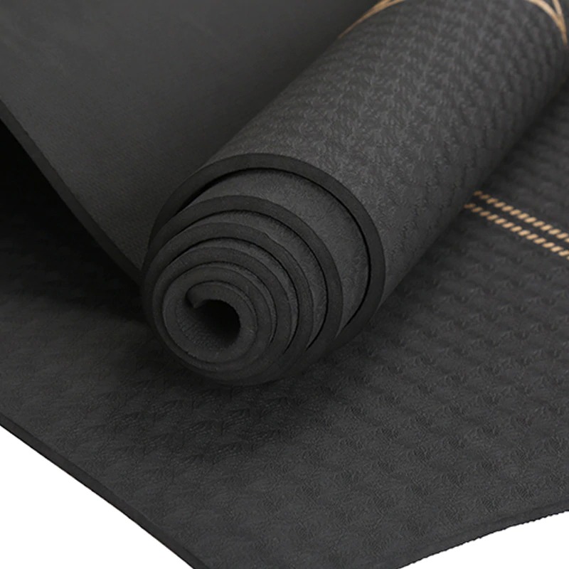 Tapis de Yoga «Gautama» Noir et Or – 183 x 68 cm –  6 mm d’épaisseur-17