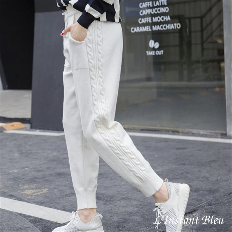 Pantalon Jersey « Bahṛī » Esprit cocooning blanc -4.1