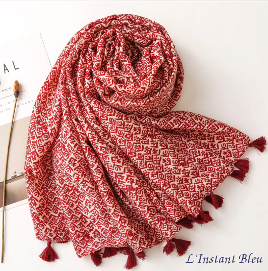 Echarpe Ethnique « Sukhḥīno» style Bohème-chic-6.1