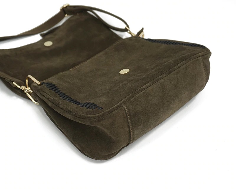 Sac besace Bohème « Sḥastrā » en Cuir nubuck-22