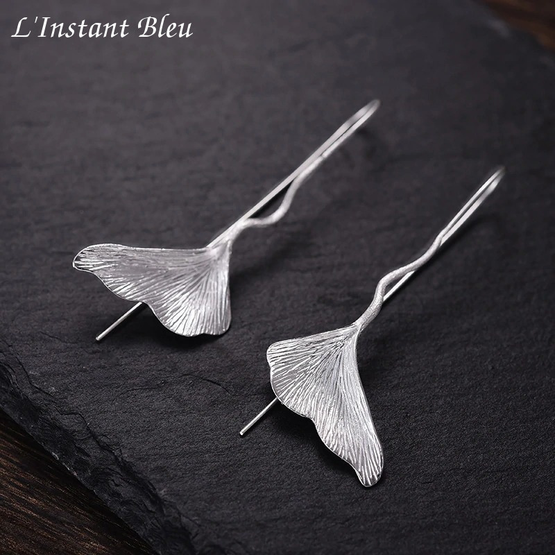 Boucles d’oreilles Bohème Ginkgo «Sōḥa»-1.1