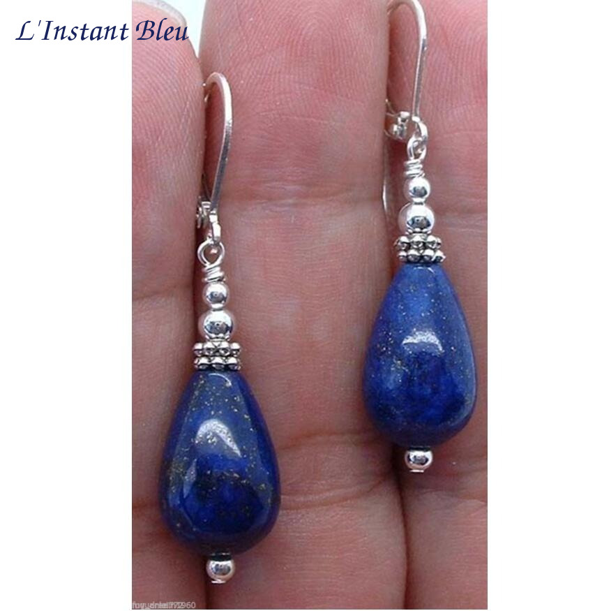 Boucles d’Oreilles Bohème « Bhāvaṇtu »  en Lapis lazuli et Argent Sterling