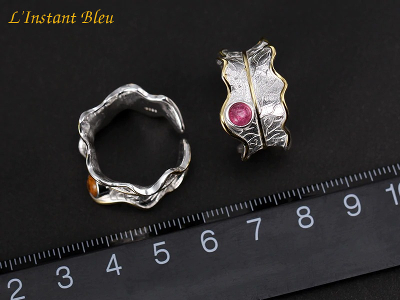 Bague Anneau Bohème « Ṇihār » en Tourmaline-10.1