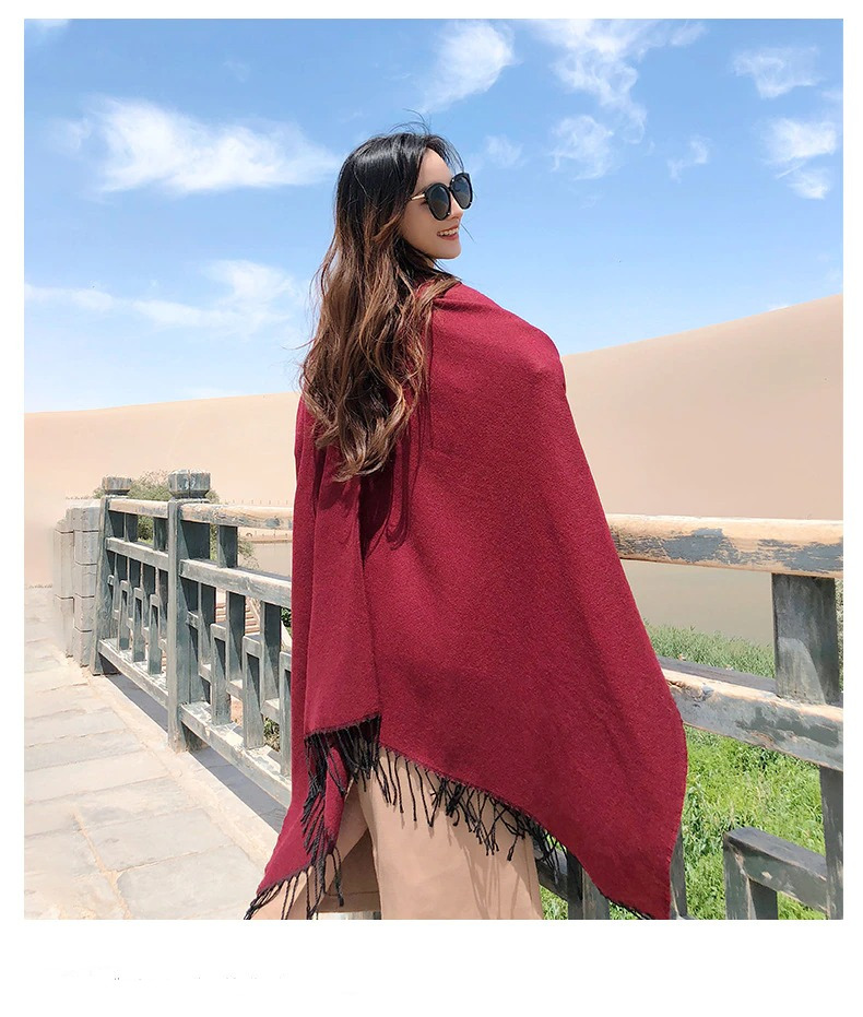 Poncho de style Boho-chic « ḍākinī »-6