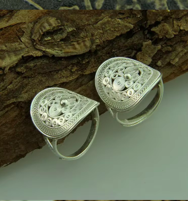 Bague Ethnique « Miaō » Esprit bohème – en Argent-3