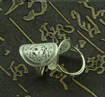 Bague Ethnique « Miaō » Esprit bohème – en Argent-7