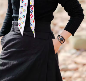 Bracelet bohème « Chapalām » Esprit libre – en Onyx noir-2