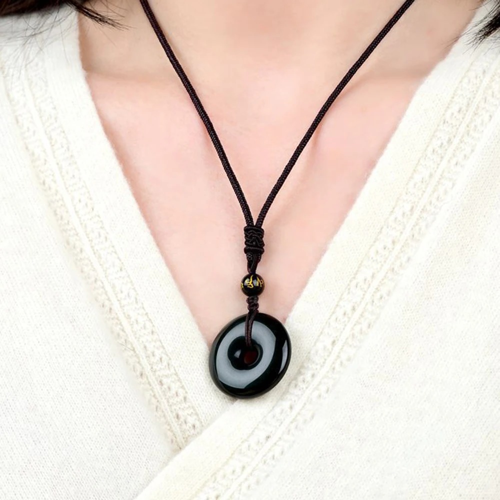 Pendentif Ethnique « Karma » en Obsidienne 6
