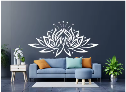 Grand Sticker mural « Sahasrāra » Lotus aux mille pétales 1