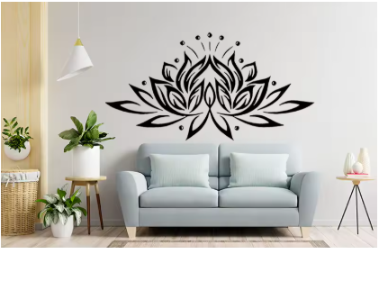 Grand Sticker mural « Sahasrāra » Lotus aux mille pétales 2