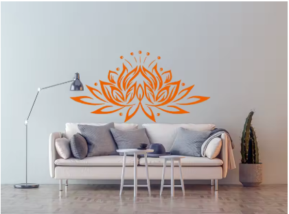 Grand Sticker mural « Sahasrāra » Lotus aux mille pétales 3