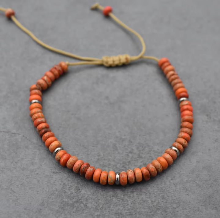 Bracelet Ethnique « Darśhan » en Howlite -4