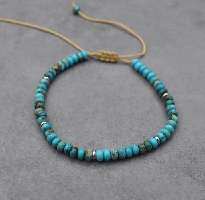 Bracelet Ethnique « Darśhan » en Howlite -5