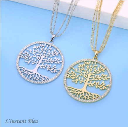 Pendentif « Akash »  Arbre de Vie - Argent ou Or-3