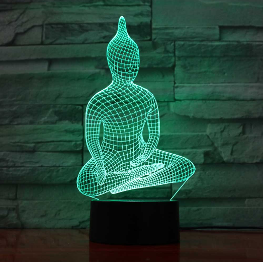 Lampe Led Hologramme Bouddha Sakyamuni 3