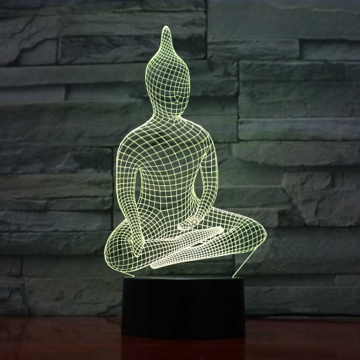 Lampe Led Hologramme Bouddha Sakyamuni 4